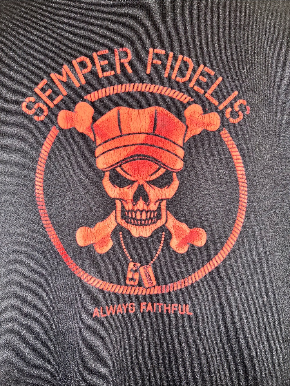 Under Armour Marines Black Semper Fidelis Skull T-Shirt Always Faithful Mens XL - Picture 3 of 6